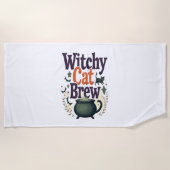 Witchy Cat Brew Strandtuch (Vorderseite)