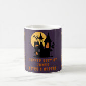 Witchy Cat Café Tasse - Halloween Pumpkin Zauberge (Mittel)