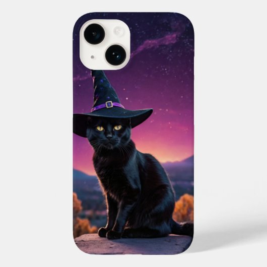 Witchy Cat Halloween T-Shirt Case-Mate iPhone Hülle (Rückseite)