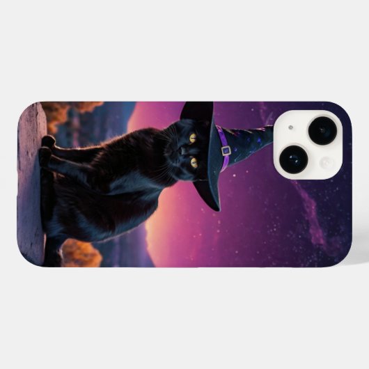 Witchy Cat Halloween T-Shirt Case-Mate iPhone Hülle (Rückseite (Horizontal))