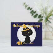 Witchy Cat Postcard Postkarte (Stehend Vorderseite)