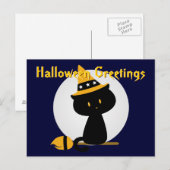 Witchy Cat Postcard Postkarte (Vorne/Hinten)