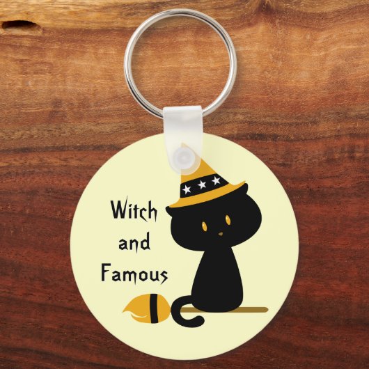 Witchy Cat Schlüsselanhänger (Vorderseite)