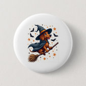 Witchy Dackel Delight Button (Vorderseite)
