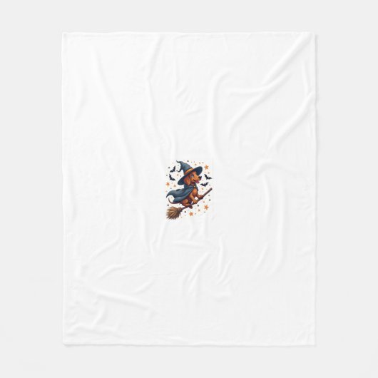 Witchy Dackel Delight Fleecedecke (Vorderseite)