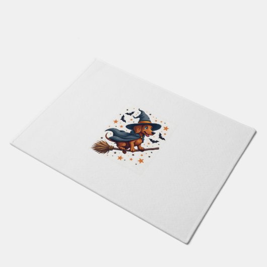 Witchy Dackel Delight Fußmatte (Schrägansicht)