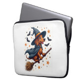 Witchy Dackel Delight Laptopschutzhülle (Vorderseite Links)