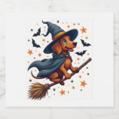 Witchy Dackel Delight Schaumweinetikett (Einzelnes Label)