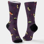 Witchy Dark Magic Eyes - Occult Goth Socken (Gewinkelt)