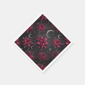 Witchy Dark Moon Poinsettia Découpage Napkins Serviette (Ecke)