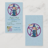 Witchy Frau Penctacle Pixel-Kunst Visitenkarte (Vorne/Hinten)