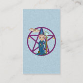 Witchy Frau Penctacle Pixel-Kunst Visitenkarte (Rückseite)