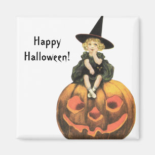 Witchy Frau Vintages Halloween Magnet
