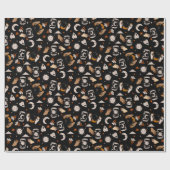 Witchy FrauenHalloween Geschenkpapier (Flach)