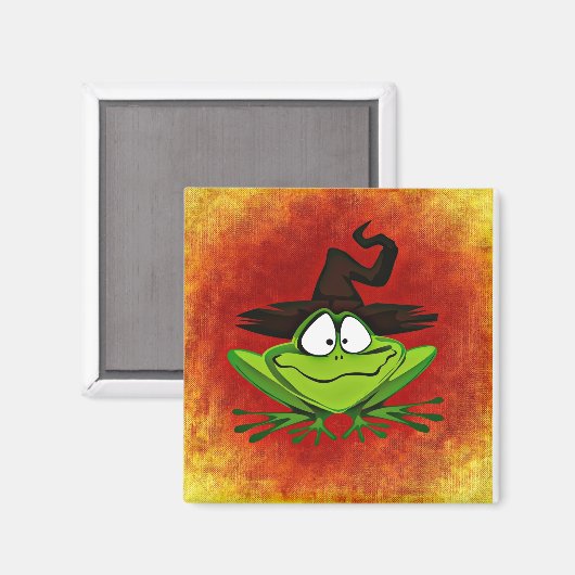 Witchy Frog Magnet (Vorderseite/Rückseite)