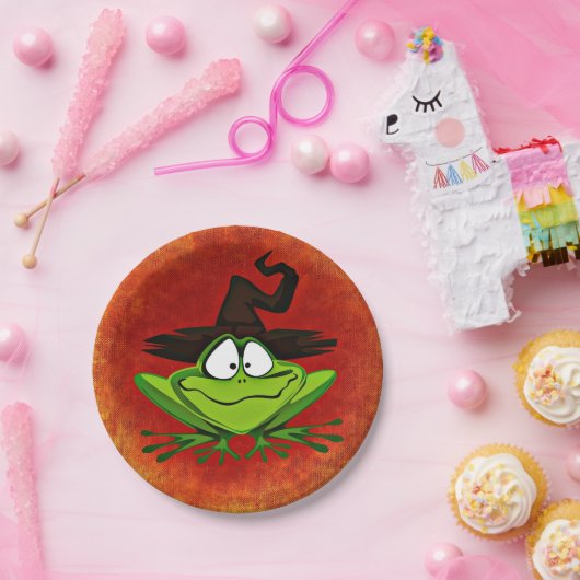 Witchy Frog Pappteller (Party)