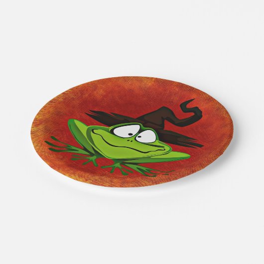 Witchy Frog Pappteller (Schrägansicht)