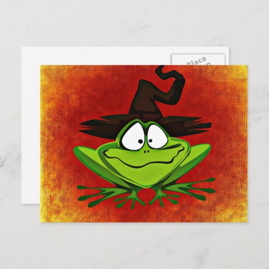 Witchy Frog Postkarte (Vorne/Hinten)