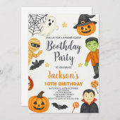 Witchy Fun Kids Halloween Einladung (Vorne/Hinten)