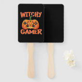 Witchy Gamer Halloween Fächer (Vorne und Hinten)