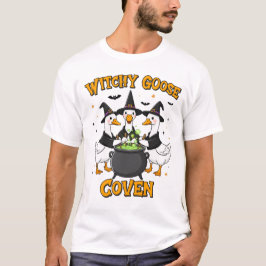 Witchy Goose Coven Halloween Magic T-Shirt