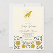 Witchy Gothic Baby Shower Einladung (Vorderseite)