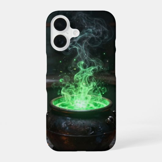 Witchy Green Cauldron Phone Case iPhone 16 Hülle (Rückseite)