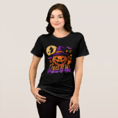 Witchy Halloween Coffee By Day Potions By Night Tri-Blend Shirt (Vorderseite voll)
