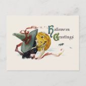 Witchy Halloween Greetings Postkarte (Vorderseite)