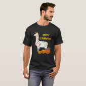 Witchy Halloween Llama Happy Llamaween Alpaca Mumm T-Shirt (Vorne ganz)