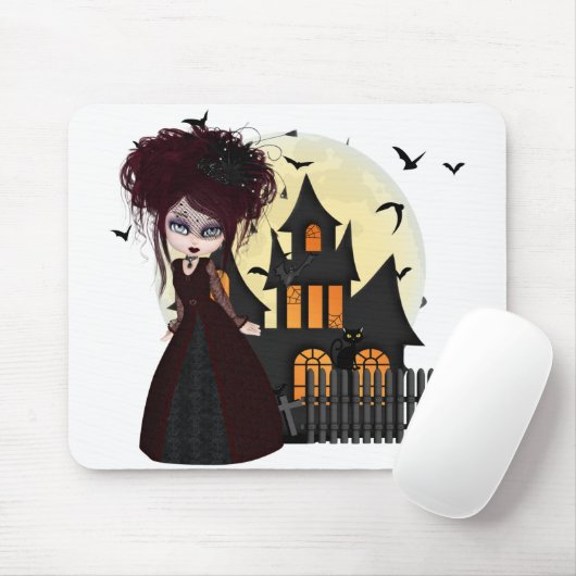 Witchy Halloween Mousepad (Mit Mouse)