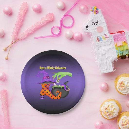 Witchy Halloween PapierParty-Platte Pappteller (Party)