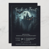 Witchy Halloween-Party Einladung (Vorne/Hinten)