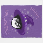 Witchy Halloween Penguin Fleecedecke (Vorderseite (Horizontal))