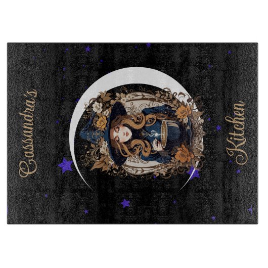 Witchy Kitchen Personalisiert Schneidebrett (Vorderseite)