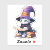 Witchy Kitten Design Aufkleber (Blatt)