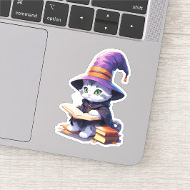 Witchy Kitten Design Aufkleber
