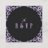 Witchy Lavender Halloween Quick Response Card Quadratische Visitenkarte (Vorderseite)