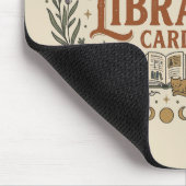 Witchy Librarian Library Card Book Lover Custom Mousepad (Ecke)