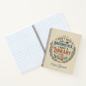 Witchy Librarian Library Card Book Lover Custom Notizblock (Innenseite)