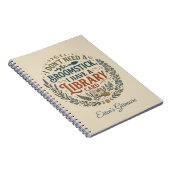 Witchy Librarian Library Card Book Lover Custom Notizblock (Rechte Seite)