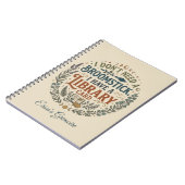 Witchy Librarian Library Card Book Lover Custom Notizblock (Linke Seite)