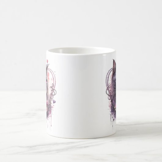 Witchy Little Black Kitty Cat Kaffeetasse (Mittel)