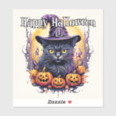 Witchy Little Kitty Cat | Frohe Halloween Aufkleber (Blatt)