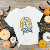 Witchy Mama Mom Mother Rainbow Groovy Halloween  T-Shirt