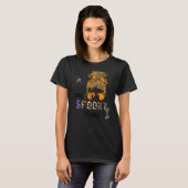 Witchy Mama Skull Witch Groovy One Spooky T-Shirt (Vorne ganz)