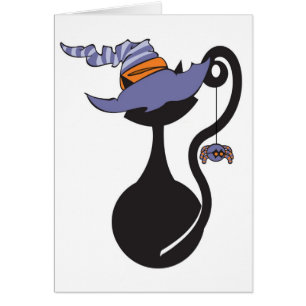 Witchy Miezekatze-Karte