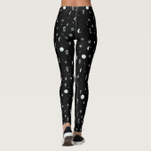Witchy Moon and Stars Pattern Leggings (Rückseite)