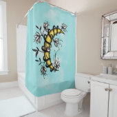 Witchy Moon Floral Boho Art Duschvorhang (Beispiel)