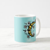 Witchy Moon Floral Boho Art Kaffeetasse (VorderseiteRechts)